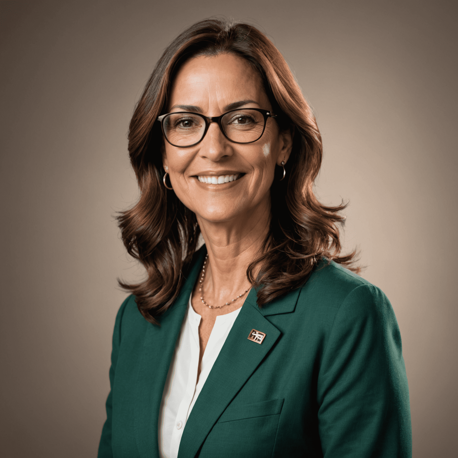 Foto de María González, fundadora de jupusou.com. Mujer de mediana edad con cabello castaño y gafas, sonriendo a la cámara